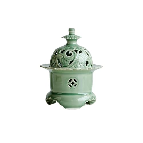 Incense Holder Base Celadon Zen Incense Burner Retro Three-legged Ceramic Aromatherapy Study Decoration