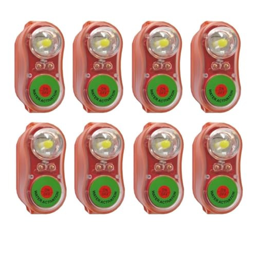 8 giubbotti di salvataggio, luci a LED, giubbotti di salvataggio