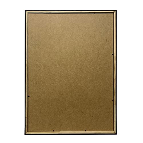 Moldura 50x70Cm Com Fundo Sem Vidro Foto Poster Quadro Cor:Preto