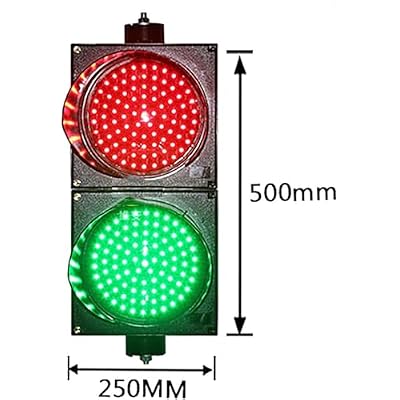 CHRISK Traffic Light, 200Mm(8 Inch) LED Traffic Lights,2 Light Red/Green, Industrial Loading Dock Bay Light, Outdoor, Traffic Light Controller