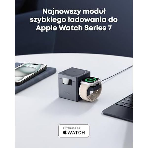 Индуктивное зарядное устройство Anker MagSafe с подставкой, беспроводное зарядное устройство для iPhone 16, куб 3-в-1 с MagSafe, складная подставка для быстрой зарядки 15 Вт