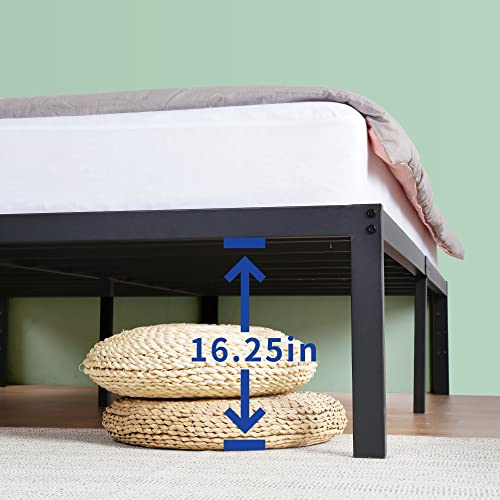 Olee Sleep 18 Inch Heavy Duty Queen Steel Slat, No Box Spring Needed, Metal, Black #TOP6