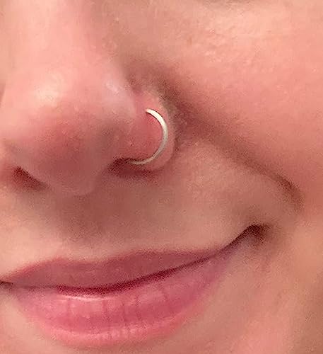 MODRSA Nose Rings 16gauge L Shape Nose Studs Nose Screw Surgical Stainless Steel Thick C Shape Nose Ring Hoop High Nostril Nose Piercing Jewelry for Women Men3