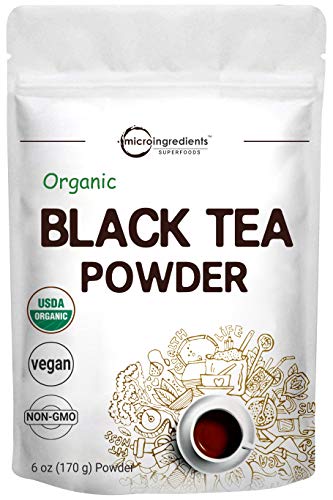 Organic Instant Black Tea Powder from 100% Tea Leaves, 6 Ounce (170 Grams)