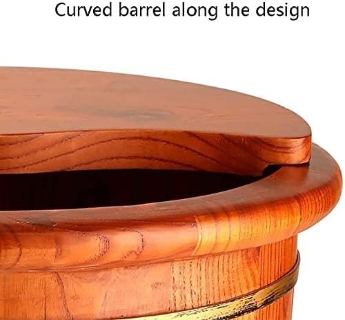 Bañera de madera maciza para pies con tapa miniatura 3
