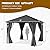 UDPATIO 10'x10' Hardtop Gazebo, Outdoor Gazebo with Galvanized Steel Roof, Weather-Resistant Patio Gazebo for Deck, Backyard, Garden, Grey