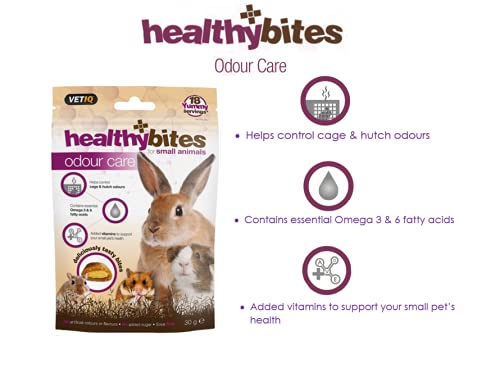 VETIQ Healthy Bites Odour Care for Small Animals, Contains Yucca Schidigera Which Helps Control Odours, 30 g (Pack of 4) - Image 5