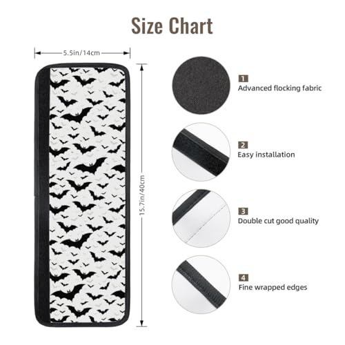 Image of Halloween Refrigerator Door Handle Covers Set of 2, Bats Neoprene Fridge Door Handle Covers Washable Non-Slip Protector for Fridge Dishwasher Appliance Handle Covers, Keep Your Kitchen Clean