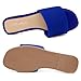 Herstyle Women’s Knit Flat Sandals 2025 – Dressy Casual Slip-On Fashion Sandals with Memory Foam, Square Open Toe Single Band Slides for Summer, Travel & Daily Comfort, RoyalblueKN, Size 10.0, Melvin