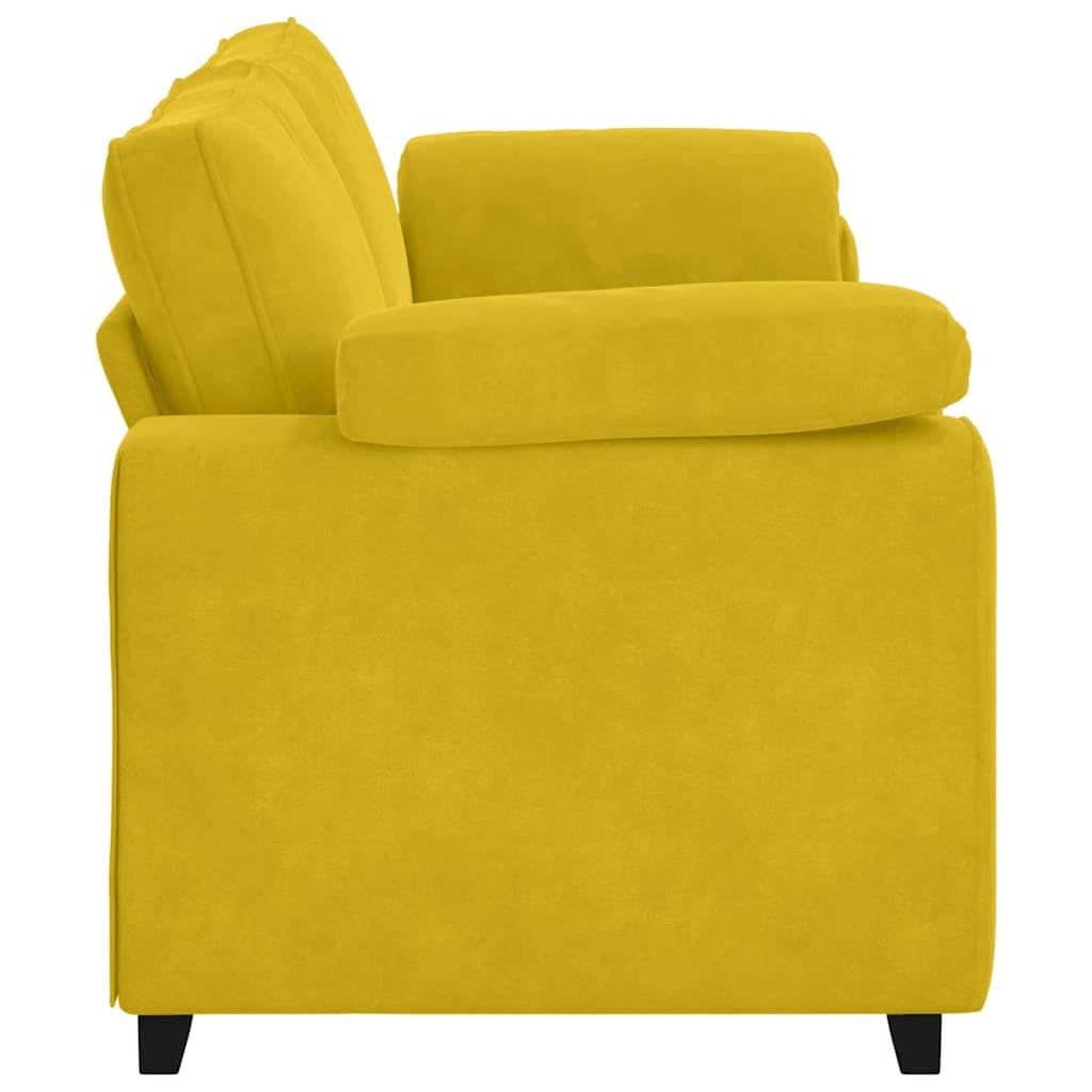 Genérico Sofá 3 plazas Terciopelo Amarillo 220 x 77 x 82 cm