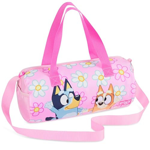 BlueY Borsone Palestra Bambina, Borsa da Weekend con Tasche Cerniera (Rosa)