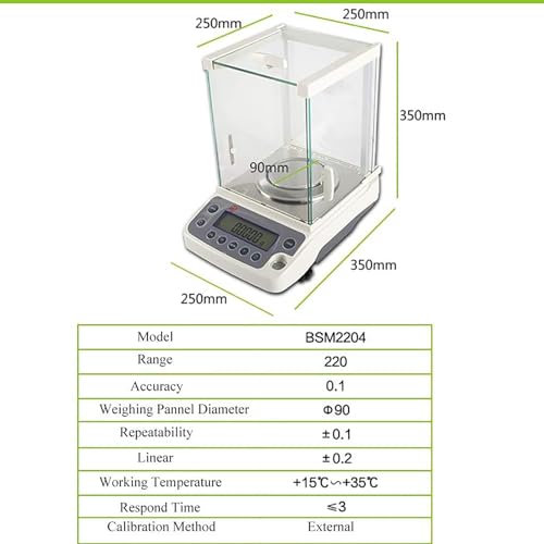 Balanza analítica digital de alta precisión, báscula electrónica de 0,1 mg con pantalla LCD para uso en laboratorio y farmacia, precisa para pesaje de joyas