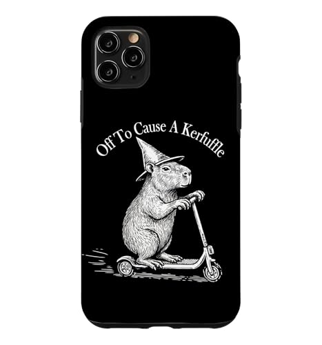 Funny Retro Scooter Off To Cause A Kerfuffle Capybara Vibes �X�}�z�P�[�X iPhone 11 Pro Max �p