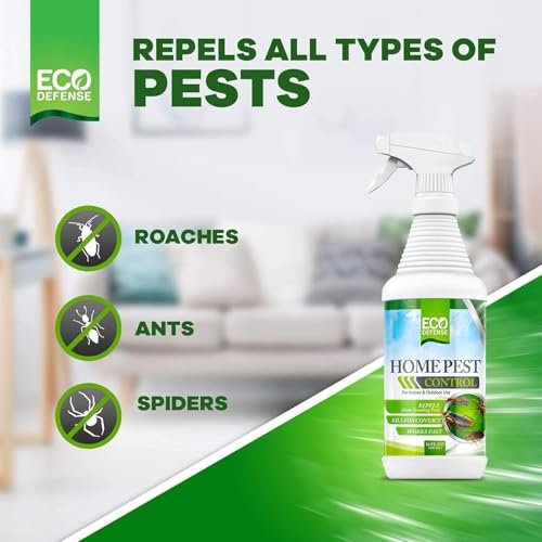 Eco Defense Biobased Pest Control Spray - Ant, Roach, Spider, Bug Killer and Repellent - Natural Indoor & Outdoor Bug Spray - Child & Pet Friendly - Thumbnail 3