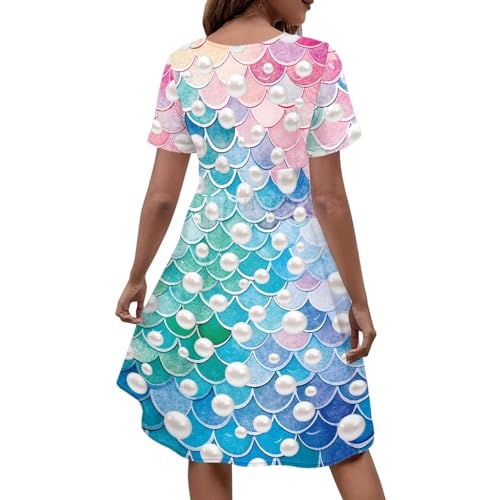 Image of Women's Summer Formal Dresses Short Sleeve Wrap V Neck Dresses Bridesmaid Wedding Guest Dress with Pockets