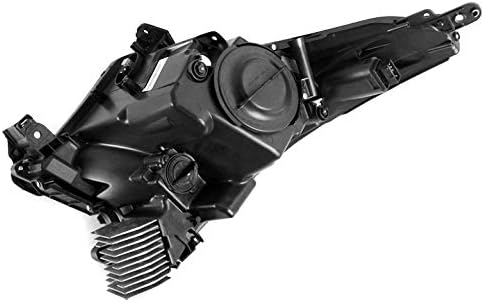 LED DRL Projector Headlight Headlamp Passenger Side Chrome Compatible with 2013-2017 Cadillac XTS