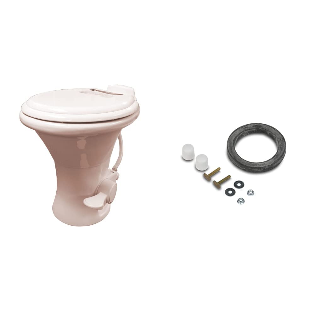Photo 1 of Dometic 310 Standard Toilet, White & 385311652 Mounting Hardware Kit, White Toilet + Hardware Kit