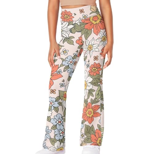 Ystardream Girls' Activewear Leggings Cute Flare Leggings for Girls Casual3