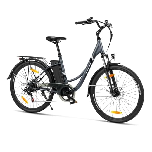 Touroll B1 26 Zoll City E-Bike mit 250W Motor und 36V 15.6Ah Akku Pedelec Cityräder Elektrofahrrad, Max Geschwindigkeit 25km/h Max Reichweite 90km, Erwachsene Herren Damen Ebike