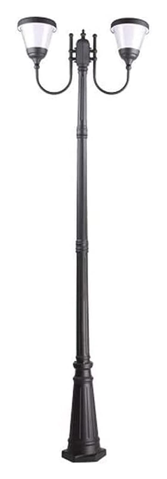 Cortile Lampione Lampione Led Alto Palo Strada Pilastro Lanterna Luce Moderna Paralume Esterno Impermeabile Alluminio Post Light Path Way Garden Villa Decor Colonna Lampada, Luce Bianca, Lampione