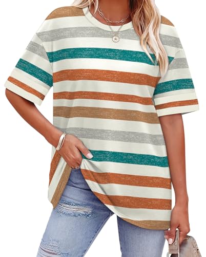 WIHOLL Womens T Shirts Loose Fit Short Sleeve Tees Crew