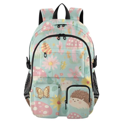 Mochilas de viaje para laptop y libros con diseño de animales pastel para niñas