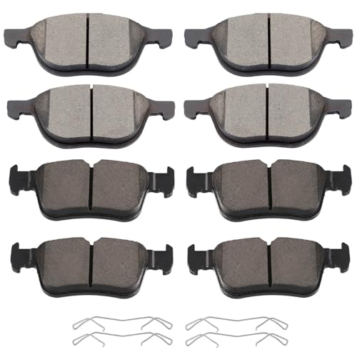 Image of SCITOO D1044 D1665 8PCS Front Ceramic Rear Semi-Metal Brake Pad Sets | Fit 2017-2019 For Ford For For Escape 1.5L,2017-2019 For For Escape 2.5L
