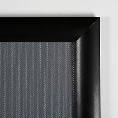 M&T Diplays Aluminum Snap Frame 36X48 Inches Poster Size 1.77" Profile Black Mitred Corner Easy Open Front Loading Picture Certificate Document Home Office Restaurant Cafe Cinema Theater Hospital #TOP2