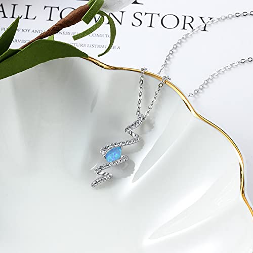 Collier opale en argent Sterling 925 avec pendentif goutte d'eau - 4
