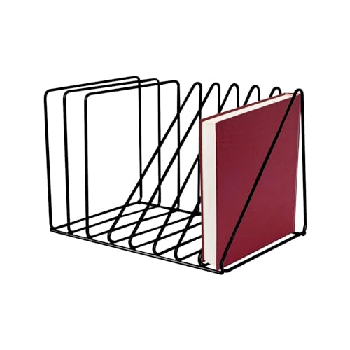 Expositor de arquivo,Estante pequena para mesa com 8 slots | Organizador de mesa de arte em ferro, c