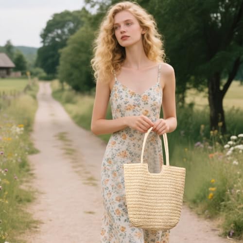 Image of RNIEGA Straw Beach Bag for Women Small Woven Crossbody Bag Summer Mesh Hollow Beachy Purse Shoulder Bag for Vacation