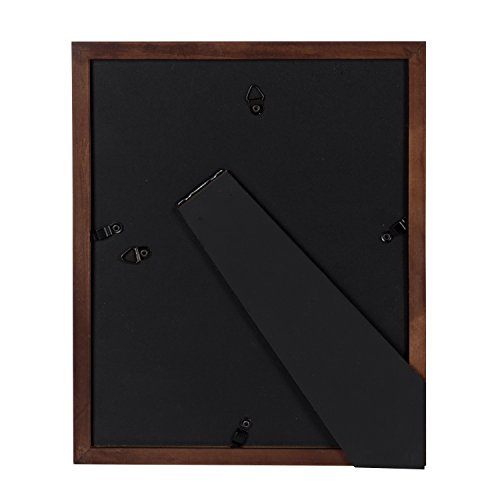 Designovation Gallery Wood Photo Frame Set For Customizable Wall Or Desktop Display, Walnut Brown 8X10 Matted To 5X7, Pack Of 4 #TOP4