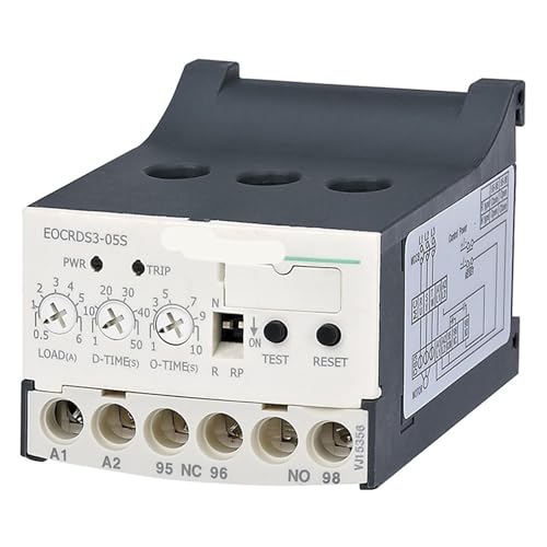 Relé de sobrecarga electrónico EOCR-DS3 con salida 1c y protección de motor slim 0.5-6A