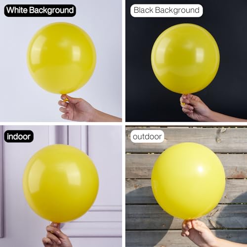 Image of PartyWoo Yellow Balloons 51 pcs 12 Inch Matte Yellow Latex Helium Balloons for Easter Bee Baby Shower Gender Reveal Engagement Sunflower Graduation Birthday Party Decorations Yellow-Y55