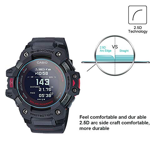 Mihence Compatible For Casio Gbd-H1000 Screen Protector, 9H Anti-Scratch Premium Real Tempered Glass Screen Protector For Casio Gbd-H1000 Smartwatch (3Pcs) #TOP4