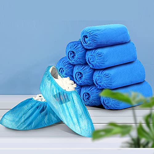 Kingorigin Shoe Covers Disposable - 200 Pack Disposable Shoe & Boot Covers Waterproof Slip Resistant Shoe Booties fits up to size 11 US Men and 13 US Women