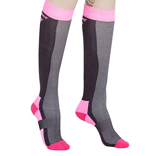 TuffRider Ventilated Neon Socks Neon Pink Adult Size3
