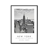 Photo Gallery stampa artistica da parete in bianco e nero con paesaggio urbano di new york, poster decorativo per soggiorno (20 x 30 cm, cornice in metallo) Photo Gallery stampa artistica da parete in bianco e nero con paesaggio urbano di new york, poster decorativo per soggiorno (20 x 30 cm, cornice in metallo)