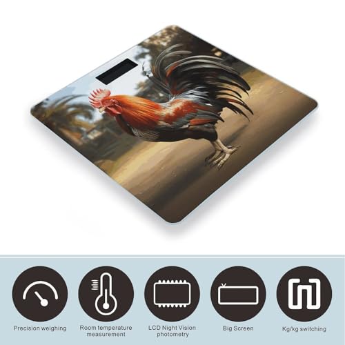Báscula Digital de Baño FekiLoot con Plataforma Ancha y LCD miniatura 3