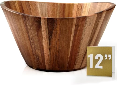 Comparison: Best Baribocraft Wooden Salad Bowl 11 Woodenhouse Wooden Salad Bowl, Wooden Bowl, Fruit Bowl - 12" Wavy Large Salad Bowl for Serving, Handmade, Durable and Stylish Natural Wood Dining Accessory
