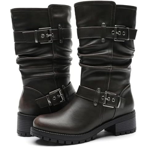 GLOBALWIN Women's Mid Calf Boots Cover