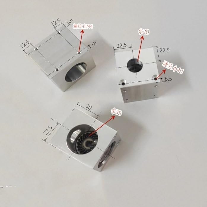 Mechanical Steering 1pcs Aluminum Corner Device Gearbox 8mm Keyway Hole 1:1 Ratio Bevel Gear Reduction Commutator DIY Steering Case Direction Transmission