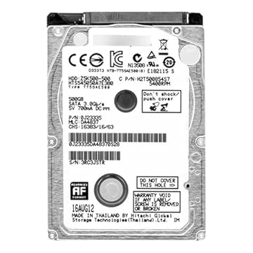 Hd Sata Interno Hgst 500gb 5.4k 2.5 Hts545050a7e380 0j11285 Cor Prateado