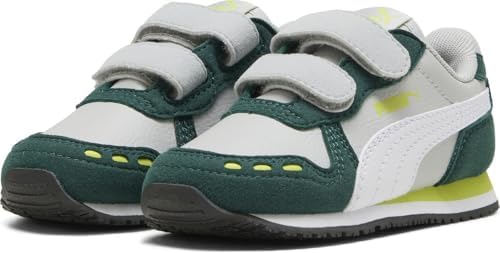 PUMA Unisex Baby Cabana Racer SL 20 V INF Sneaker, COOL Light Gray White-Dark Myrtle-Lime Smash, 22 EU