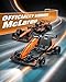 First Ride On 48V Go Kart with Top Speed 15 MPH, Licensed McLaren Drift Kart for Teens 14+ w/Handbrake and 3-Speed Transmission, Electric Go Kart w/Adjustable Seat, Seat Belt and Rubber Tire (Orange)