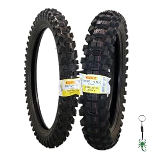 Pirelli Scorpion MX Extra X 80/100-21 51M Front & 110/90-19 62M Rear Tube Type Motorcycle Tires: Engineered for Motocross and Off-Road Training and Amateur Racing Performance with Keychain