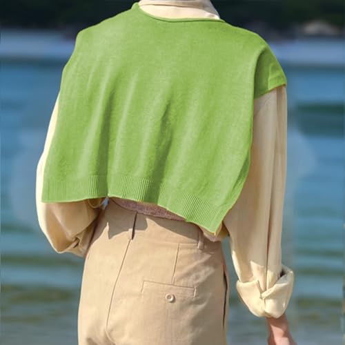 Sweater Shawl Wraps for Women Fashion Knitted Shawl Casual Knotted Shoulder Scarf Wrap Tops for Travel Holiday4