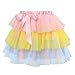Littleforbig Women's Mesh Tulle Puffy Petticoat Tutu Ballet Bubble Short Rainbow Ballerina Skirt Multicolor XL