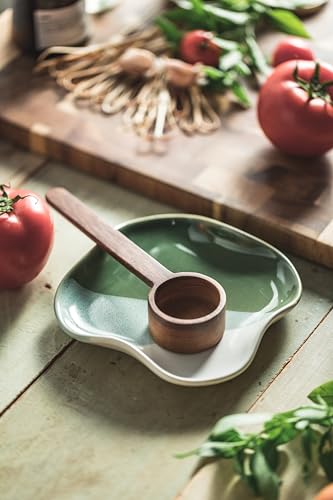 Image of Ceramic Spoon Rest for Stove Top, Cooking Spoon Holder,Utensil Rest | Heat-Resistant Spatula Holder for Kitchen Counter , Coffee Spoon Rest, Coffee Bar Accessories, Modern Farmhouse kitchen Decor