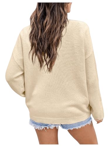 Image of GORGLITTER Women's American Flag Sweaters 2026 4th of July Outfits Fall Oversized Long Sleeve Knit Pullover Tops